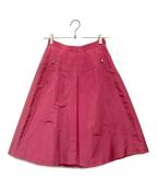PRADAプラダ）の古着「シルク混タックスカート」｜ピンク