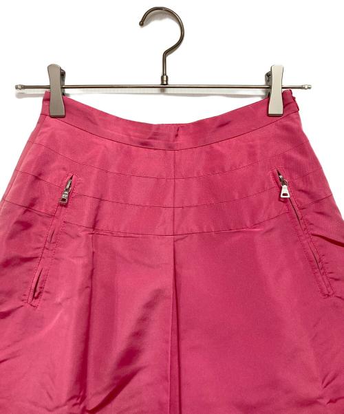 PRADA（プラダ）PRADA (プラダ) シルク混タックスカート ピンク サイズ:38の古着・服飾アイテム