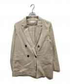 green label relaxingグリーンレーベルリラクシング）の古着「スラブメランジ ダブルジャケット」｜ベージュ