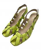 TOD'Sトッズ）の古着「レザースリングバックパンプス」｜黄緑