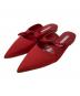 Manolo Blahnik（マノロブラニク）の古着「サテンミュール」｜レッド