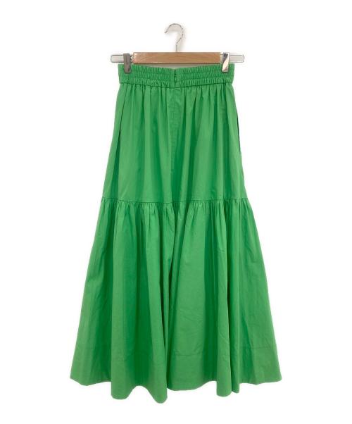 CADUNE（カデュネ）CADUNE (カデュネ) 切替スカート グリーン サイズ:34の古着・服飾アイテム