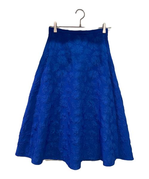 martinique（マルティニーク）martinique (マルティニーク) フラワージャガードフレアスカート ブルー サイズ:1の古着・服飾アイテム