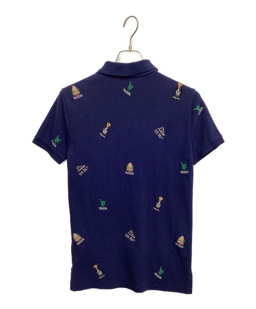 POLO RALPH LAUREN（ポロ・ラルフローレン）POLO RALPH LAUREN (ポロ・ラルフローレン) マルチポロベア刺繍ポロシャツ ネイビー サイズ:XSの古着・服飾アイテム