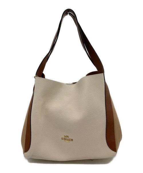 COACH（コーチ）COACH (コーチ) ハドリーホーボー カラーブロック ブラウン×ベージュの古着・服飾アイテム