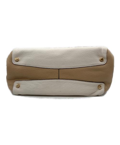 COACH（コーチ）COACH (コーチ) ハドリーホーボー カラーブロック ブラウン×ベージュの古着・服飾アイテム