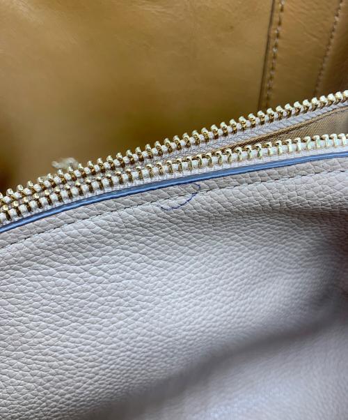 COACH（コーチ）COACH (コーチ) ハドリーホーボー カラーブロック ブラウン×ベージュの古着・服飾アイテム