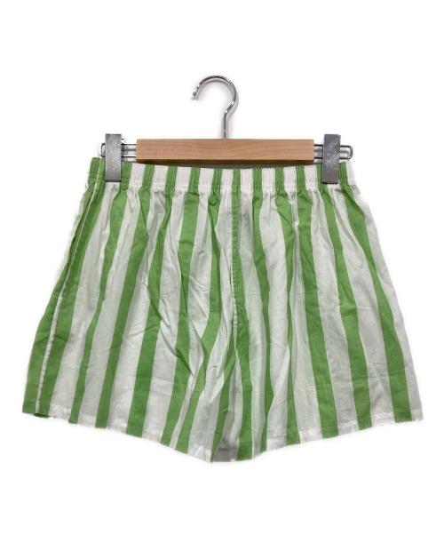 EMILY LEVINE（エミリーレヴィーン）EMILY LEVINE (エミリーレヴィーン) MARCOショーツ 黄緑×ホワイト サイズ:S/Mの古着・服飾アイテム