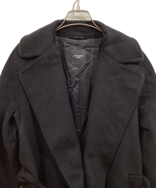 Max Mara WEEK END LINE（マックスマーラ ウイークエンドライン）MAX MARA WEEK END LINE (マックスマーラ ウイークエンドライン) ベルテッドコート ブラック サイズ:SIZE 38の古着・服飾アイテム
