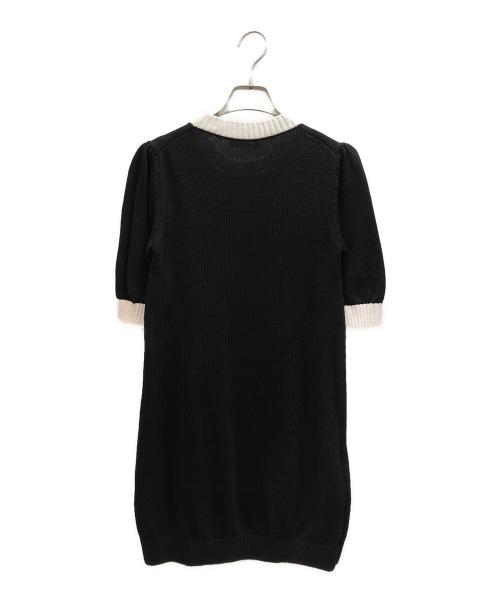 PRADA（プラダ）PRADA (プラダ) コットン ミニドレス ブラック/ホワイト サイズ:38の古着・服飾アイテム