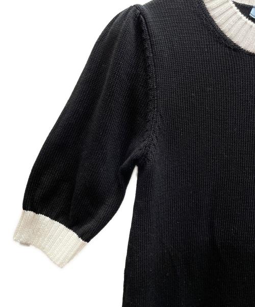 PRADA（プラダ）PRADA (プラダ) コットン ミニドレス ブラック/ホワイト サイズ:38の古着・服飾アイテム