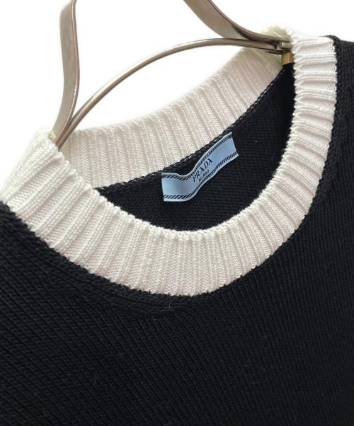PRADA（プラダ）PRADA (プラダ) コットン ミニドレス ブラック/ホワイト サイズ:38の古着・服飾アイテム