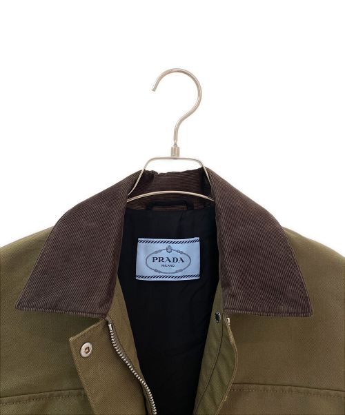 PRADA（プラダ）PRADA (プラダ) テクニカルキャンバスブルゾンジャケット オリーブ サイズ:38の古着・服飾アイテム