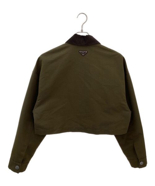 PRADA（プラダ）PRADA (プラダ) テクニカルキャンバスブルゾンジャケット オリーブ サイズ:38の古着・服飾アイテム