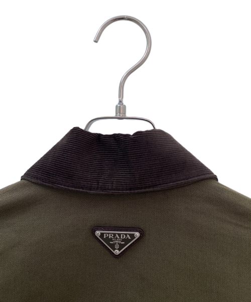 PRADA（プラダ）PRADA (プラダ) テクニカルキャンバスブルゾンジャケット オリーブ サイズ:38の古着・服飾アイテム