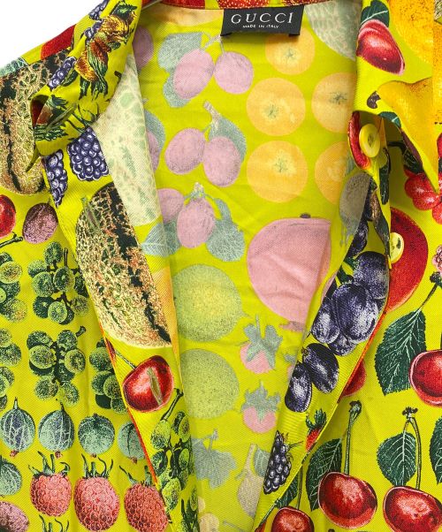GUCCI（グッチ）GUCCI (グッチ) Silk shirt（シルクシャツ） イエロー サイズ:40の古着・服飾アイテム