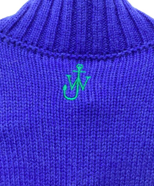 J.W.ANDERSON（ジェイダブリューアンダーソン）J.W.ANDERSON (ジェイダブリューアンダーソン) パッチポケットタートルニット ブルー サイズ:XSの古着・服飾アイテム