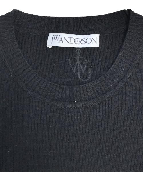 J.W.ANDERSON（ジェイダブリューアンダーソン）J.W.ANDERSON (ジェイダブリューアンダーソン) 変形ニットワンピース ブラック サイズ:XSの古着・服飾アイテム
