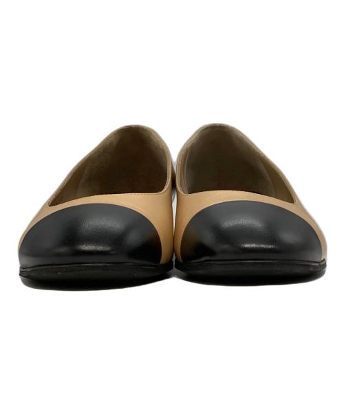 CHANEL（シャネル）CHANEL (シャネル) バレエパンプス ベージュ×ブラック サイズ:36Cの古着・服飾アイテム