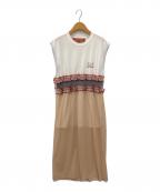 NON TOKYOノントーキョー）の古着「ドッキングチュールワンピース」｜ホワイト