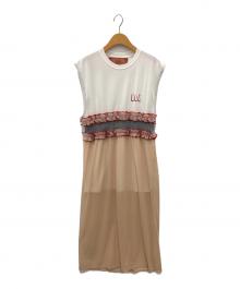 NON TOKYO（ノントーキョー）の古着「ドッキングチュールワンピース」｜ホワイト