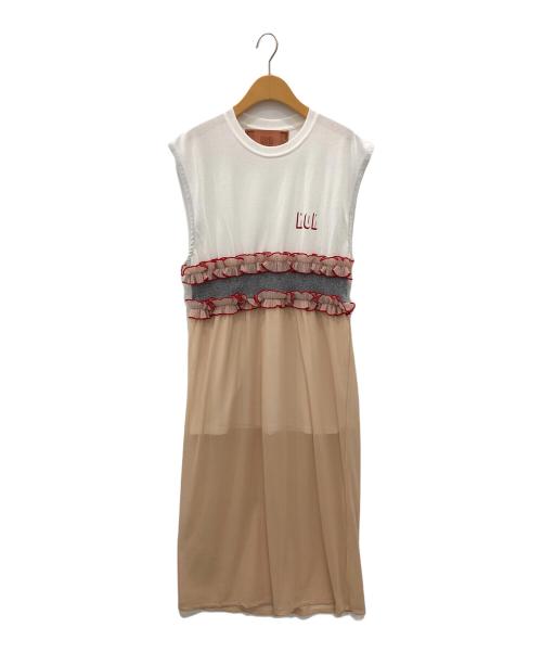 NON TOKYO（ノントーキョー）NON TOKYO (ノントーキョー) ドッキングチュールワンピース ホワイト サイズ:FREEの古着・服飾アイテム