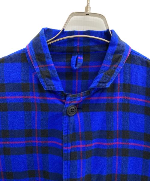 uniform experiment（ユニフォームエクスペリメント）uniform experiment (ユニフォームエクスペリメント) LINE FLANNEL EASY JACKET ブルー サイズ:2の古着・服飾アイテム