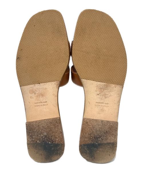 HERMES（エルメス）HERMES (エルメス) オランサンダル ブラウン サイズ:37 1/2の古着・服飾アイテム