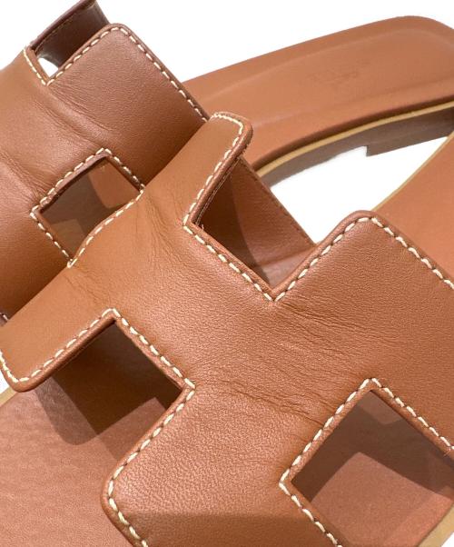 HERMES（エルメス）HERMES (エルメス) オランサンダル ブラウン サイズ:37 1/2の古着・服飾アイテム