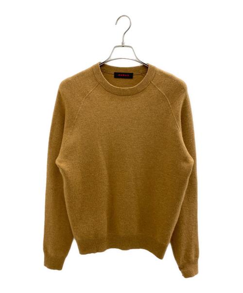 CABAN（キャバン）CABAN (キャバン) ウールカシミヤインレイ クルーネックプルオーバー オレンジ サイズ:Mの古着・服飾アイテム