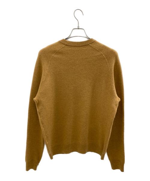 CABAN（キャバン）CABAN (キャバン) ウールカシミヤインレイ クルーネックプルオーバー オレンジ サイズ:Mの古着・服飾アイテム