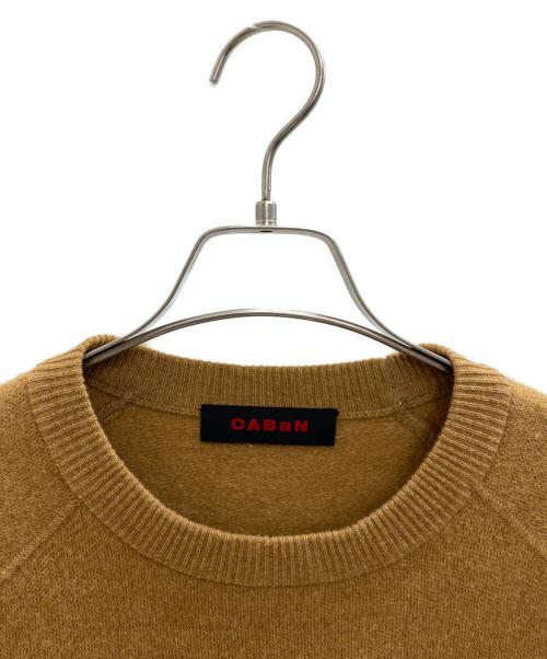 CABAN（キャバン）CABAN (キャバン) ウールカシミヤインレイ クルーネックプルオーバー オレンジ サイズ:Mの古着・服飾アイテム
