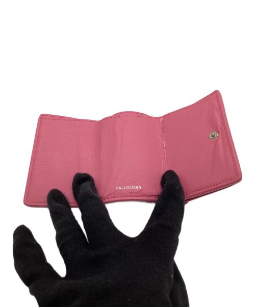 BALENCIAGA（バレンシアガ）BALENCIAGA (バレンシアガ) ペーパーミニウォレット ピンクの古着・服飾アイテム