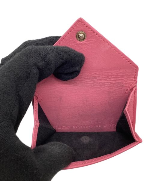 BALENCIAGA（バレンシアガ）BALENCIAGA (バレンシアガ) ペーパーミニウォレット ピンクの古着・服飾アイテム