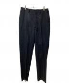 NEATニート）の古着「ストライプウールパンツ」｜ブラック