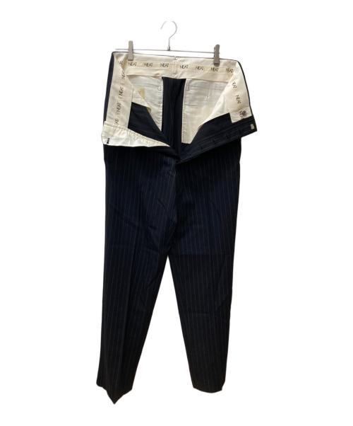 NEAT（ニート）NEAT (ニート) ストライプウールパンツ ブラック サイズ:50の古着・服飾アイテム
