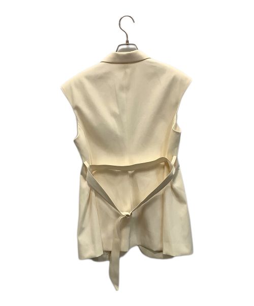 Chika Kisada（チカ キサダ）Chika Kisada (チカ キサダ) ノースリーブチュール付きジャケット ベージュ サイズ:1の古着・服飾アイテム