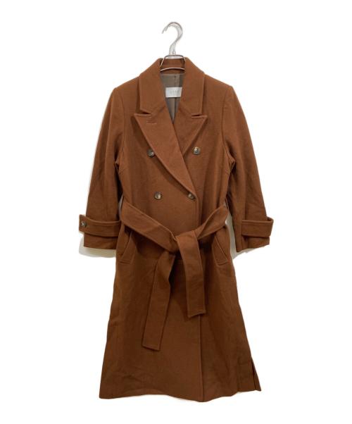 ETRE TOKYO（エトレトウキョウ）ETRE TOKYO (エトレトウキョウ) サイドスリットロングチェスターコート ブラウン サイズ:Sの古着・服飾アイテム