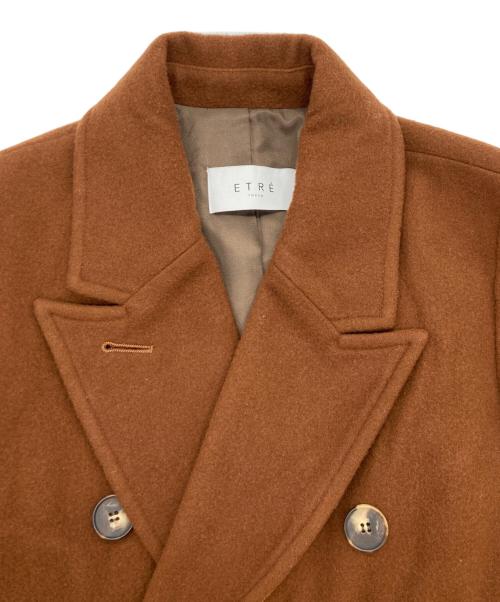 ETRE TOKYO（エトレトウキョウ）ETRE TOKYO (エトレトウキョウ) サイドスリットロングチェスターコート ブラウン サイズ:Sの古着・服飾アイテム