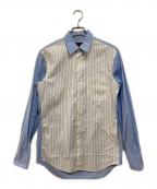 COMME des GARCONS HOMME DEUXコムデギャルソン オム ドゥ）の古着「ストライプシャツ」｜ブルー