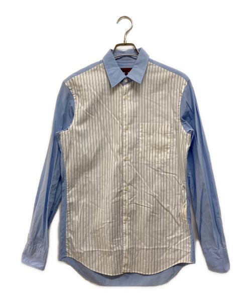 COMME des GARCONS HOMME DEUX（コムデギャルソン オム ドゥ）COMME des GARCONS HOMME DEUX (コムデギャルソン オム ドゥ) ストライプシャツ ブルー サイズ:SIZE Sの古着・服飾アイテム