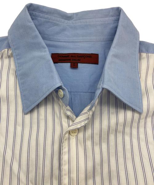 COMME des GARCONS HOMME DEUX（コムデギャルソン オム ドゥ）COMME des GARCONS HOMME DEUX (コムデギャルソン オム ドゥ) ストライプシャツ ブルー サイズ:SIZE Sの古着・服飾アイテム