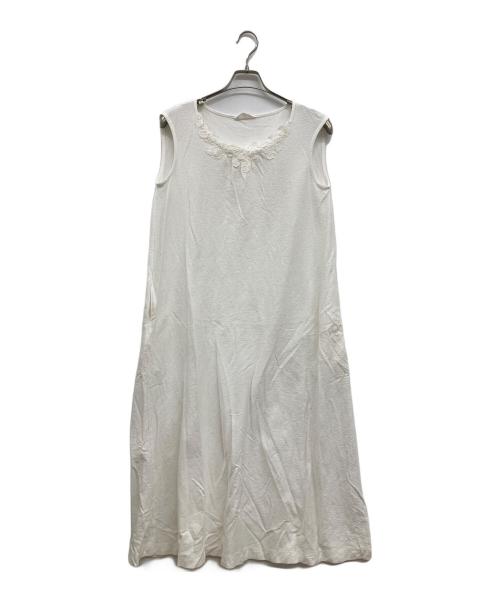 INGEBORG（インゲボルグ）INGEBORG (インゲボルグ) ボレロセット フラワーモチーフノースリーブワンピース/ワンピース/A2211UA 366 ホワイト サイズ:freeの古着・服飾アイテム