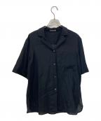 theory luxeセオリーリュクス）の古着「Clintz Gigli オープンカラーシャツ」｜ブラック