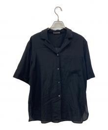 theory luxe（セオリーリュクス）の古着「Clintz Gigli オープンカラーシャツ」｜ブラック