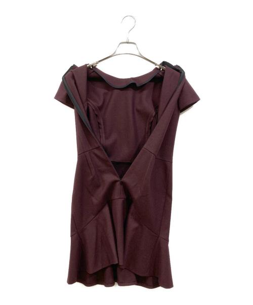 YOKO CHAN（ヨーコチャン）YOKO CHAN (ヨーコチャン) ウールフレアマーメイドワンピース パープル サイズ:SIZE 38の古着・服飾アイテム