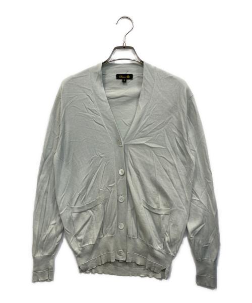 DRAWER（ドゥロワー）Drawer (ドゥロワー) 18GコットンシルクVネックカーディガン ライトグリーン サイズ:SIZE 2の古着・服飾アイテム