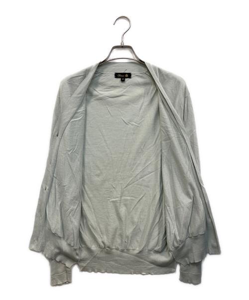 DRAWER（ドゥロワー）Drawer (ドゥロワー) 18GコットンシルクVネックカーディガン ライトグリーン サイズ:SIZE 2の古着・服飾アイテム