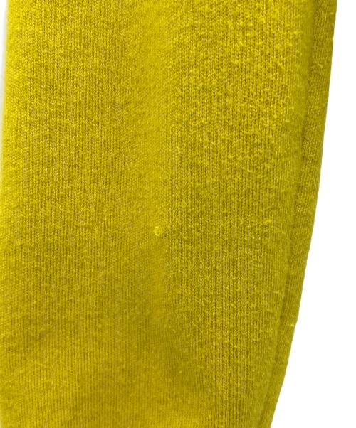 CABAN（キャバン）CABAN (キャバン) コットンカシミヤ パイピングVネックショートカーディガン イエロー サイズ:Fの古着・服飾アイテム