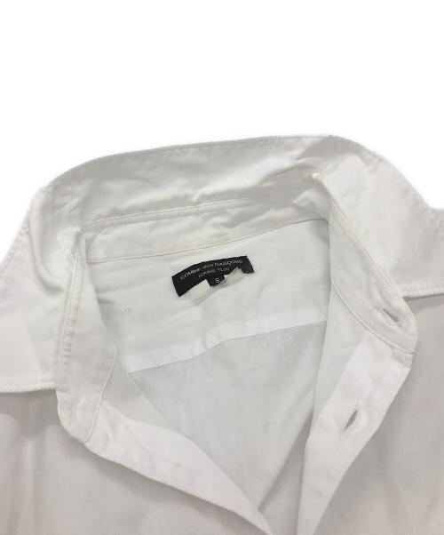 COMME des GARCONS HOMME PLUS（コムデギャルソンオムプリュス）COMME des GARCONS HOMME PLUS (コムデギャルソンオムプリュス) ウール切替ロングシャツ ホワイト サイズ:Sの古着・服飾アイテム